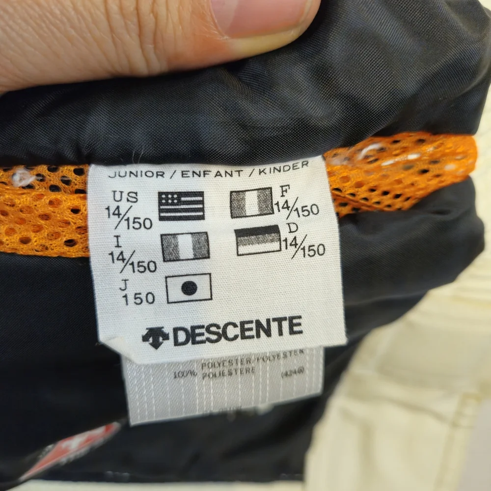 DESCENTE Cream Snow Pants Size JUNIOR‎ 14